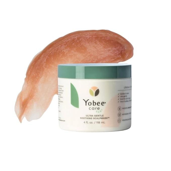 Yobee Ultra Gentle Soothing Scalp Mask - Dry Scalp Treatment Hair Mask Safe For Sensitive Baby Skin - Probiotic Infused - For Sensitive Scalp & Cradle Cap - For Babies, 4 fl oz