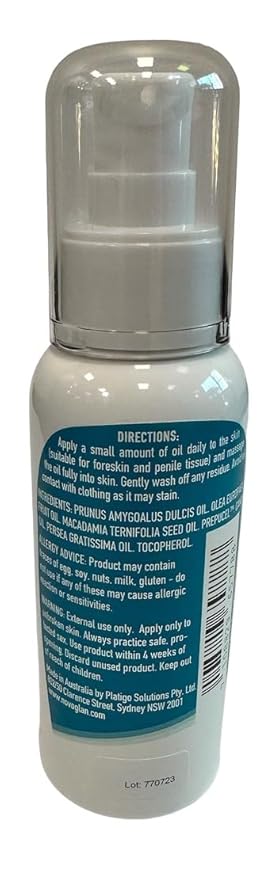 Novoglan Foreskin & Penile Health Oil - Naturally Formulated to Improve Sensation WIth Daily Use - Protect and Revitalise Dry, Red, Peeling or Cracked Penile Skin.