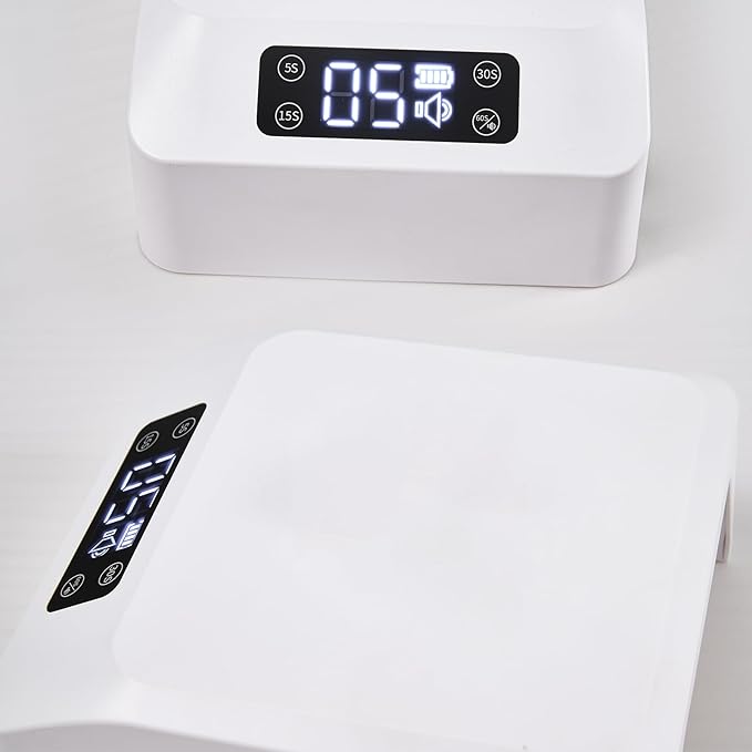 UV Foot Lamp for Nails, 78W Rechargeable UV Lamp for Feet, LED Nail Dryer Lamp with Smart Sensor, Wireless Nail Gel Polish Curing Light, UV Floor Light for Nails and Toenail (Only Lamp Head)