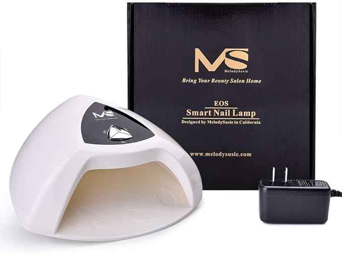 MelodySusie Eos Pro12W UV/LED Nail Lamp - Smart Nail Dryer, Cures All Major Gel Nail Polish Brands, White
