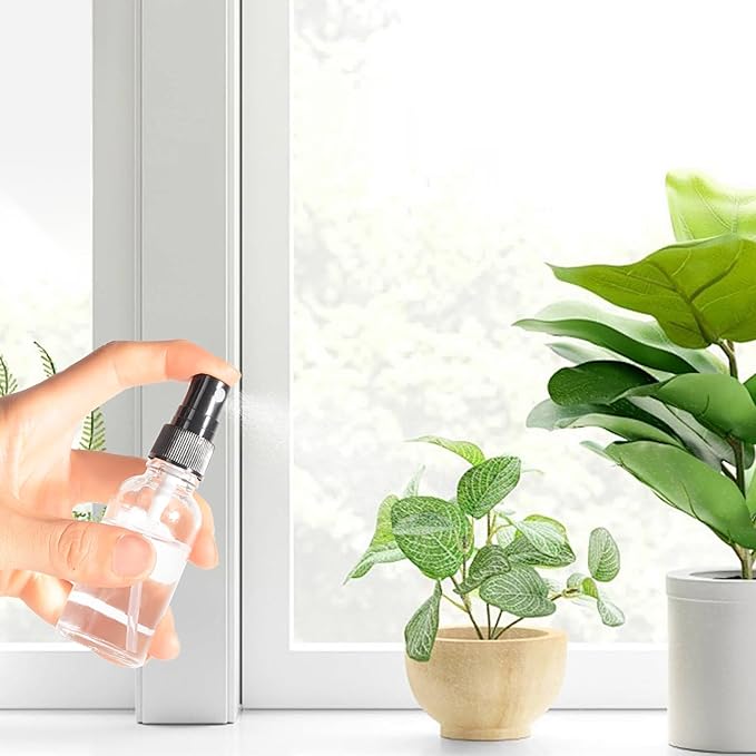 1oz Spray Bottles,Refillable Empty Glass Bottle with Small Fine Mist for Hair,Essential Oil,Plants, Cleaning Solutions(48 Pack)