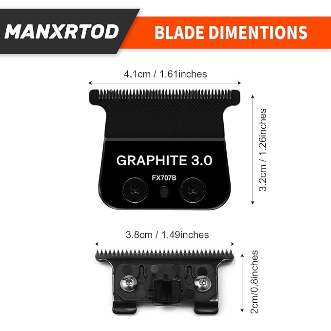 GRAPHITE 3.0 Replacement Blade for All FX787 & FX726 Trimmers, Ultra Precise FX707B Replacement Blades Compatible with BaByli*s* Trimmer Blades, Black
