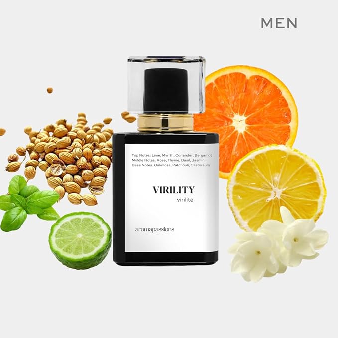 VIRILITY | Inspired by ANTAEUS | Pheromone Perfume for Men | Extrait De Parfum | Long Lasting Dupe Clone Perfume Cologne | Perfume De Hombre | (50 ml / 1.7 Fl Oz)