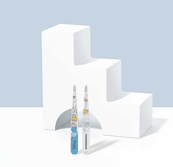 Tweezerman Cinderella Slant Tweezer - Eyebrow Tweezers for Women and Men