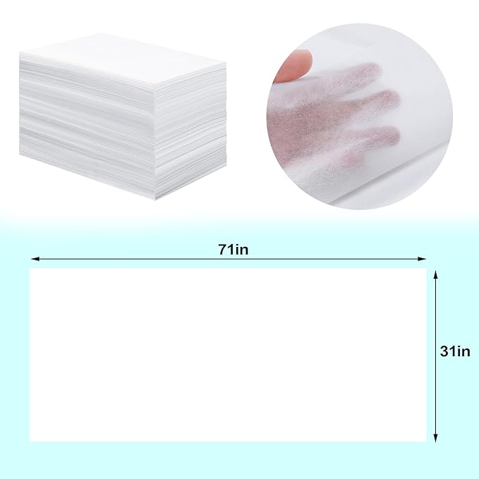 100Pcs Disposable Bed Sheets,31''x71'' Waterproof Massage Table Sheet Protector Non Woven Fabric Bed Cover for Massage Therapy Tattoo Beauty Salon Hotels Esthetician (White)
