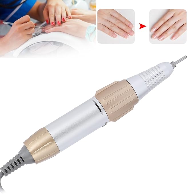 35000RPM Electric Nail Drill Pen, 5-Hole Connector Nail Drill Replacement Handle Handpiece, Manicure Pedicure Machine Polish Tool for Acrylic Nails, Low Noise Nail Art Tool for Salon and Home Use