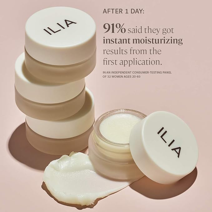 ILIA - Lip Wrap Overnight Treatment Mask | Non-Toxic, Vegan, Cruelty-Free, Exfoliating + Hydrating to Reveal Smooth, Soft Lips (0.34 fl oz | 10 ml)