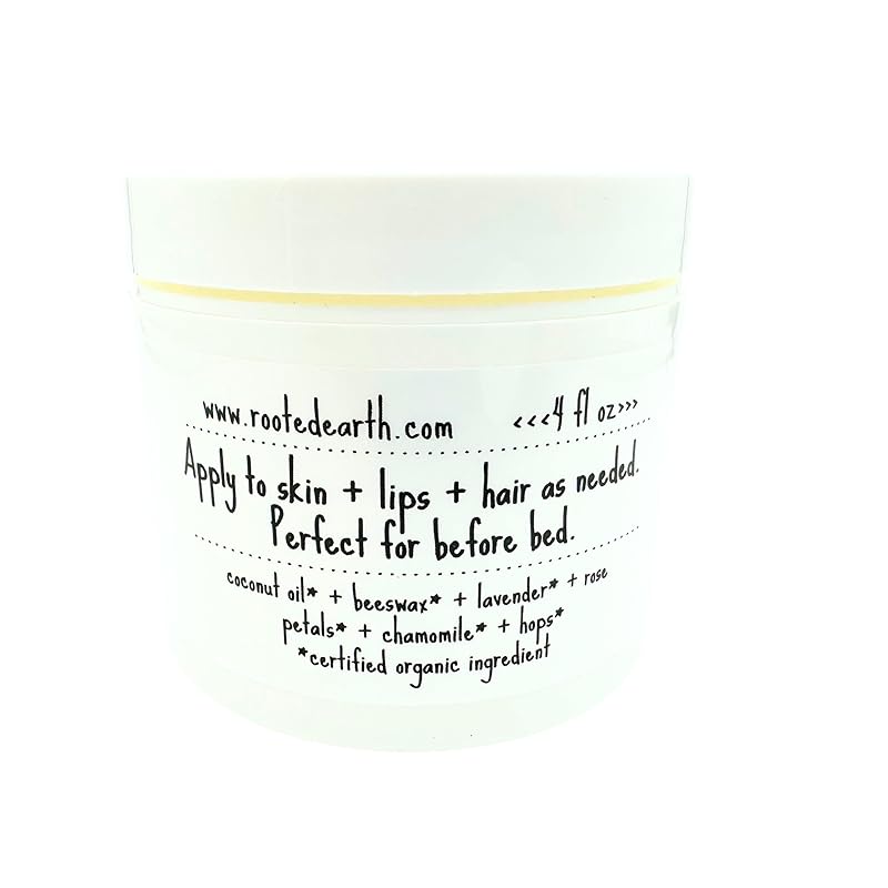 Dream Balm - 4 fl oz - Herbal Infused Salve - Rose Lavender Coconut Oil - Dry Skin Moisturizer
