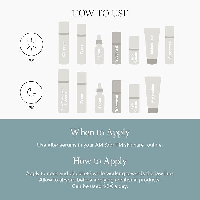 DRMTLGY Advanced Neck Firming Cream - Tightening & Lifting Sagging Skin, Peptides & Vitamin E, 1.8 oz