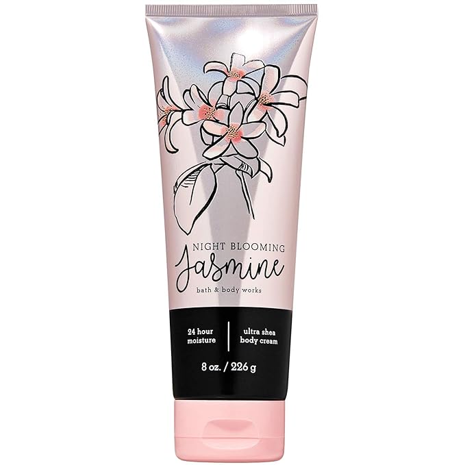 Bath and Body Works NIGHT BLOOMING JASMINE Ultra Shea Body Cream 8 Ounce, 2020 Limited Edition