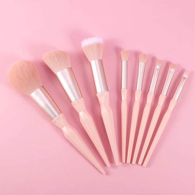 Pink Makeup Brush Set Professional, Vegan Makeup Brushes Set with Case, Cosmetic Brushes Makeup Set, Make up Brushes Vegan, Make up Brushes Set Professional, Colorful Makeup Brush Set Vegan.