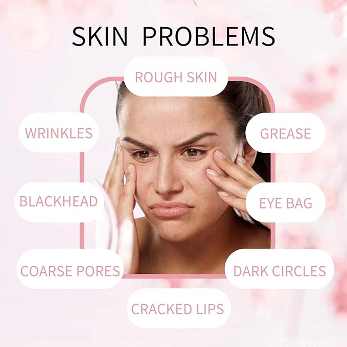 Skin Care Set Sakura Mother's Day Gifts for Mom - Skin Care for Teens 10-12 Gifts Japan - Skincare for Girls 10-12 - Gift Set for Women with Cleanser,Serum,Cream(One Size, 8PCS Sakura Scent)