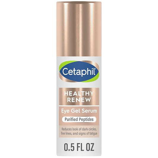 Cetaphil Healthy Renew Hydrating Eye Gel Serum 0.5 Oz, 24Hr Under Eye Cream for Anti Aging, Reduces the Appearance of Dark Circles and Wrinkles, Retinol Alternative Peptide Serum, For Sensitive Skin