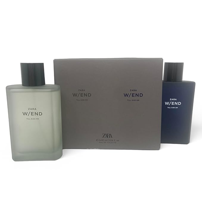 Zara Men's W/END TILL 8.00 PM W/END TILL 3:00 AM 2 Pack 100 ML/ 3.4 Fl. Oz +100 ML Fl. Oz