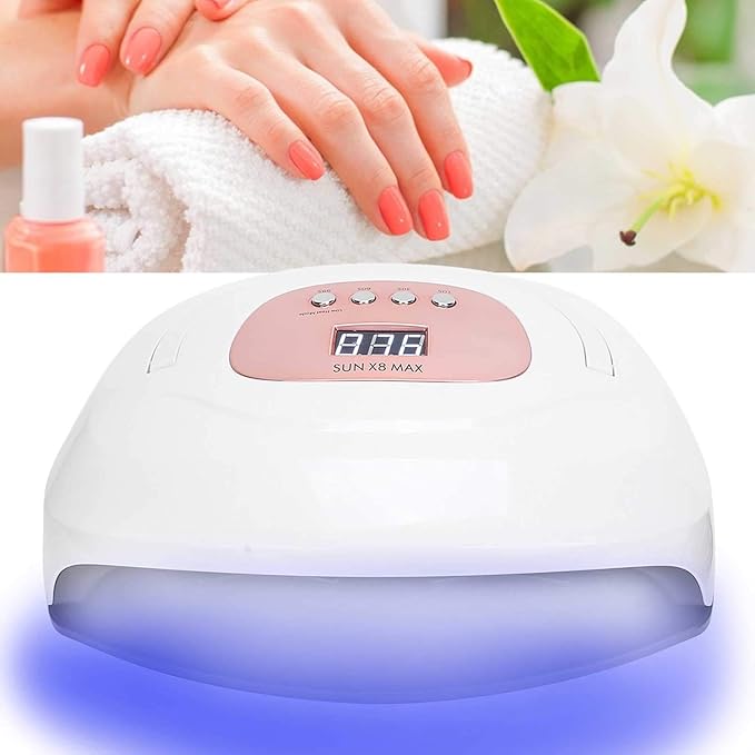 150W Nail Dryer, LED Nail Dryer Lamp, Intelligent Timing Gel Polish Nail Hardening Machine(US)