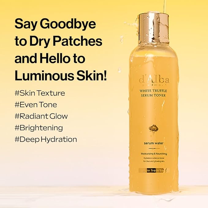 d'alba Piedmont White Truffle Moisturizing Serum Toner, Glass Skin with Double Vitamin Skincare, Face Moisturizer, (6.08fl. oz)