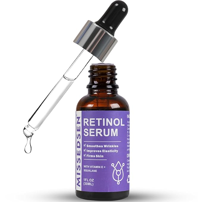Retinol Serum for Face anti aging with Squalane Oil & Vitamin E Oil for Skin Care Night Repair Serum for Oily, Combination, Dry & Mature Skin for Daily Use 1Fl oz