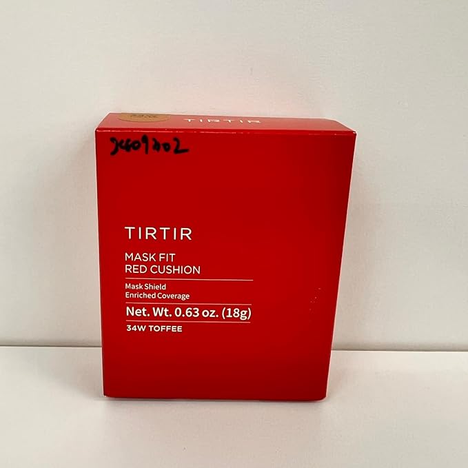 TIRTIR Mask Fit Red Cushion Foundation | Full coverage, Weightless, Skin fit, Satin Glow Finish, Korean Makeup Cushion Foundation (#34W Toffee, 0.63 Fl Oz)