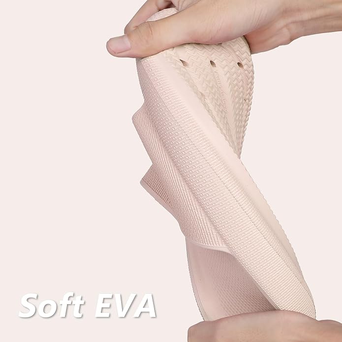 Menore Slippers for Women and Men Quick Drying, Parent-Child EVA Open Toe Soft Slippers, Non-Slip Soft Shower Spa Bath Pool Gym Beach House Sandals for Indoor & Outdoor