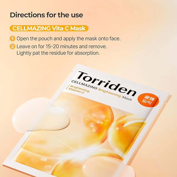 Torriden Special Mask Set (15 sheets) | DIVE IN Hyaluronic Acid Mask (5 sheets) + CELLMAZING Vita C Mask (5 sheets) + CELLMAZING Collagen Firming Gel Mask (5 sheets) | Korean Face Mask
