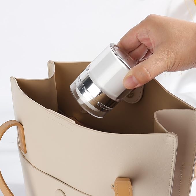 3Pack 0.5 Oz Air Pump Container for Cream, Pump Moisturizer Drunk Elephant Container, Empty Cream Subpackage Jar Vacuum Bottle Dispenser for Skincare Lotion Moisturizer Creams