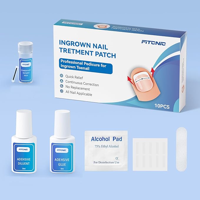 Titanium Alloy Ingrown Toenail Treatment, Ingrown Toenail Removal Kit Specially Designed for Curved Nail Repair and Ingrown Toenail Corrector Kit