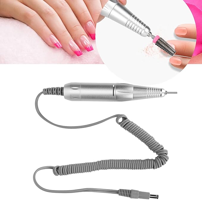 ZJchao Nail Drill Handle, 35000rpm Electric Art Nail Drill Handpiece Nail Drill Pen Manicure Pedicure Machine Pen Replacement Handle Portable Nail Polishing Machine Replacement Handle for Salon