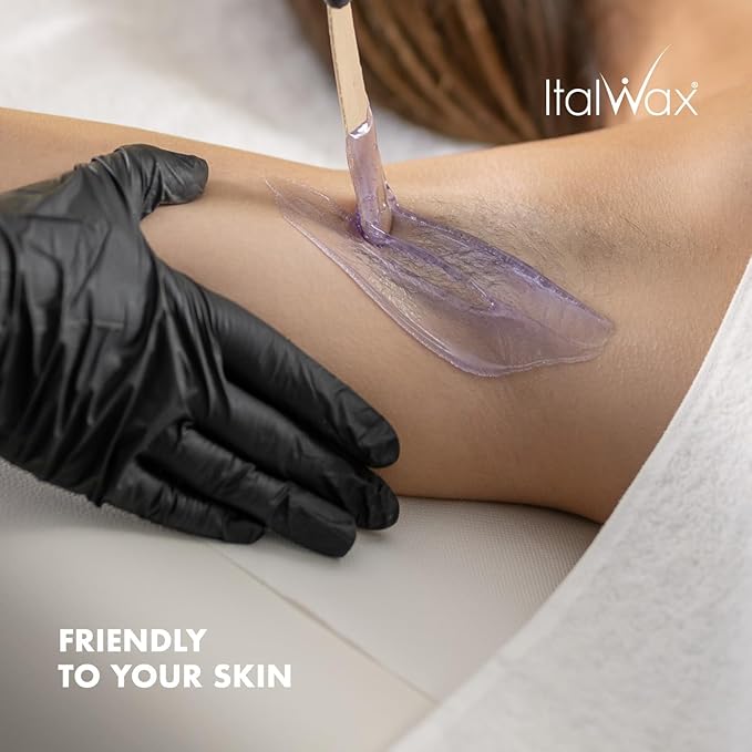 Italwax Top Line Orchid - 750g / 1.65lb - Hard wax beads for hair removal - Orchid fragrance - Synthetic formulation ideal for sensitive skins - Recommended for Bikini Area and Armpits