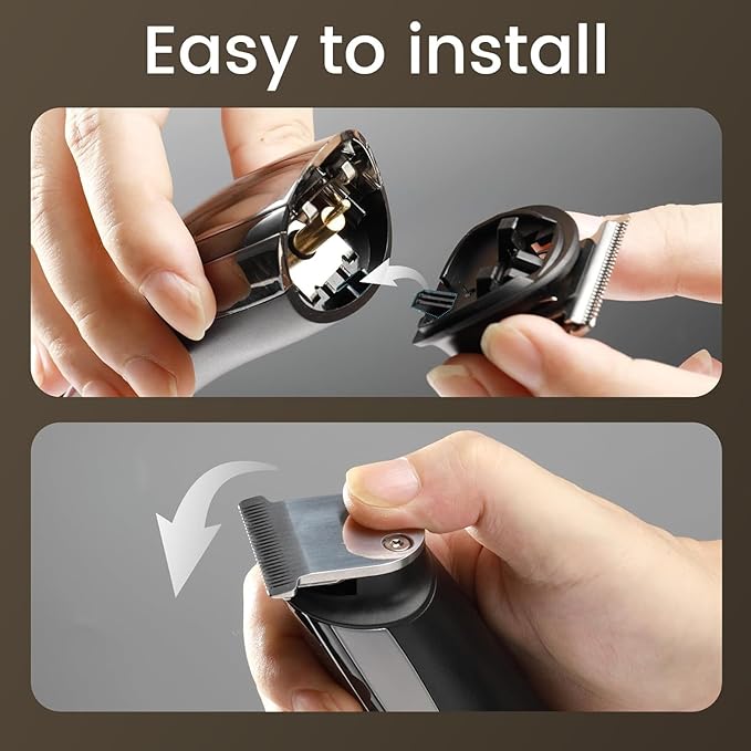 Beard Trimmer for Men, 17-Pc Set Rechargeable Hair Clippers Kit with Safety Lock,Mens Grooming Kit for Hair Beard Body & Nose,Gifts for Men