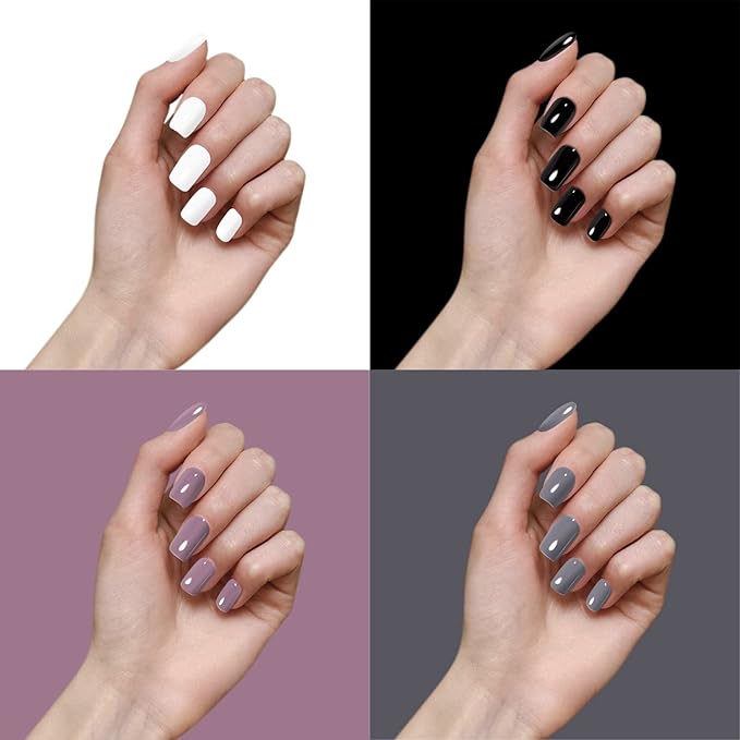 Vishine Gel Nail Polish Starter Kit 6 Colors Gel Polish Set Base Top Coat, 36W LED Nail Dryer Lamp with Full DIY Gel Manicure Nail Tools 8ml #C026