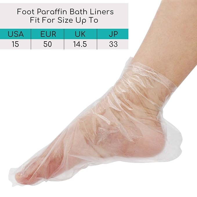200 Counts Paraffin Wax Liners for Hands & Feet & Paraffin Wax Booties and Gloves, Segbeauty Larger Paraffin Heated Hand SPA Mittens Foot Liners, Gloves & Socks for Hot Wax thera-py Thermal treat-ment