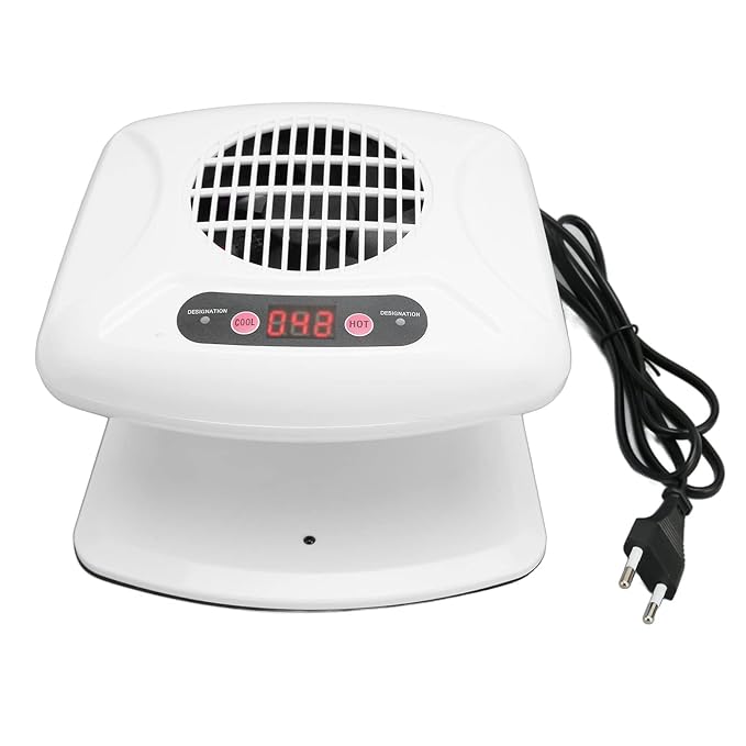 Air Nail Dryer with Automatic Sensor, 300W Timing Air Nail Fan Blow Dryer for Both Hands and Feet, Warm & Cool Wind Blower Dryer for Regular Nail Polish Home and Salon Use