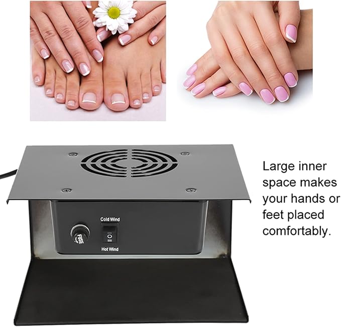 Watris Veiyi 300W Nail Polish Dryer, Nail Fan Dryer for Regular Polish, Hot & Cold Wind Nail Blower Dryer for Manicure Salon and Daily Home Use