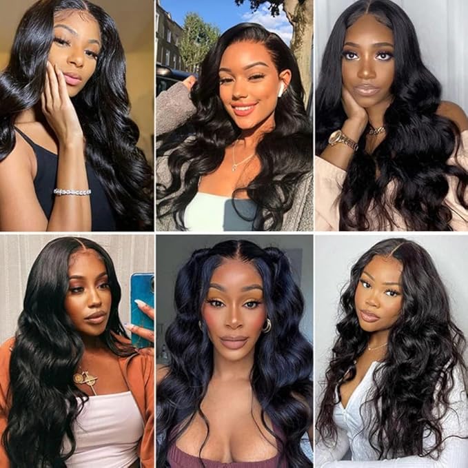 2x6 Body Wave HD Transparent Lace Closure 14 Inch Wet and Wavy 10A Brazilian Virgin Human Hair Lace Closure Natural Black