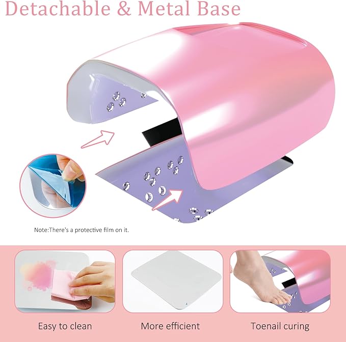 126W Cordless Rechargeable UV LED Nail Lamp,Professional UV Light for Gel Nails Gel Curing Lamp with 4 Timer Setting Auto Sensor, LED Nail Dryer for Fingernail and Toenail Home Salon