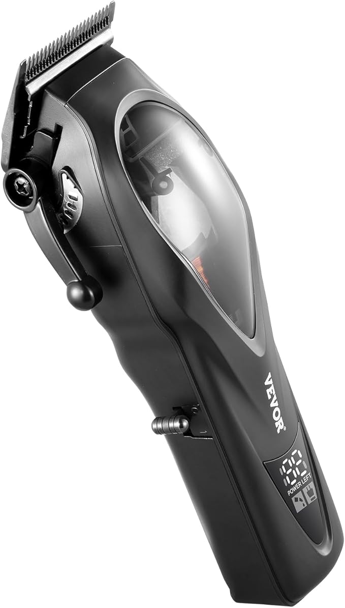 VEVOR Hair Clipper for Men with Magnetic Motor 10000RPM, Cordless Barber Clipper with DLC Fade Blade, Men's Hair Cutting Grooming Kit with 8 Guide Combs for Home Barber, Ideal Gift for Man