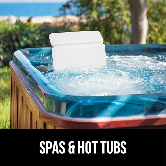 GORILLA GRIP Bath Pillow for Tub, Improved Suction Cup Bathtub Pillows, Headrest for Neck and Back Support, Relaxing Home Spa, Hot Tubs and Bathroom Essentials, Gifts for Mom, White