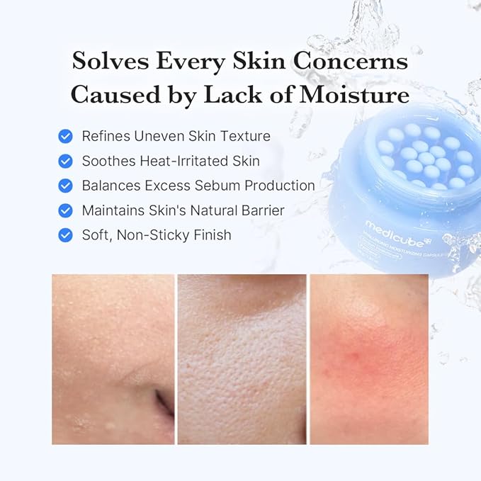 medicube Hyaluronic Acid Capsule Cream | 120H Long-Lasting Hydration, Barrier Care & Calming Daily Facial Moisturizer For All Skin Types | With Hyaluronic Acid, Panthenol & Ceramides | Korean Skincare