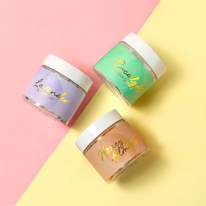 Mothers Day Gifts for Mom - Luxury 9-Piece Floral Epsom Salt Gift Set for Women, Bath & Body Gift Set in Elegant Box | Perfect Christmas, Birthday Gifts for Her & Him, All Occasion Holiday Present