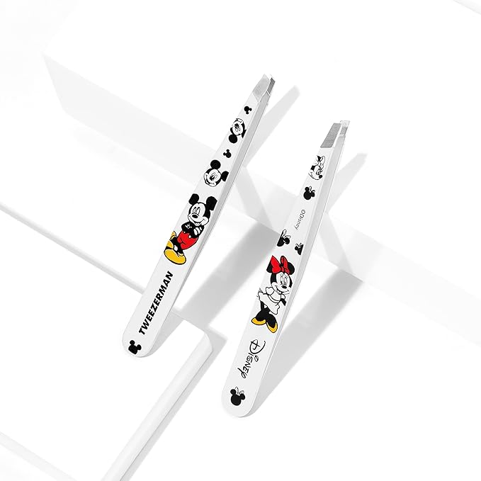 Tweezerman Disney's Mickey Mouse & Minnie Mouse Just Imagine Slant Tweezer - Eyebrow Tweezers for Women and Men