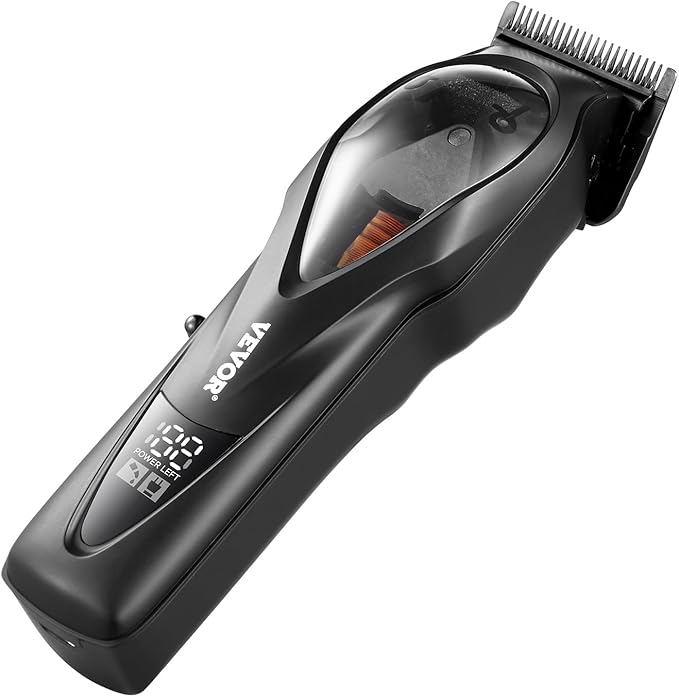 VEVOR Hair Clipper for Men with Magnetic Motor 10000RPM, Cordless Barber Clipper with DLC Fade Blade, Men's Hair Cutting Grooming Kit with 8 Guide Combs for Home Barber, Ideal Gift for Man