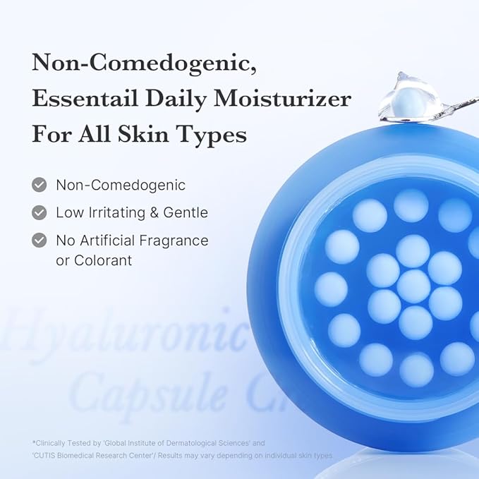 medicube Hyaluronic Acid Capsule Cream | 120H Long-Lasting Hydration, Barrier Care & Calming Daily Facial Moisturizer For All Skin Types | With Hyaluronic Acid, Panthenol & Ceramides | Korean Skincare