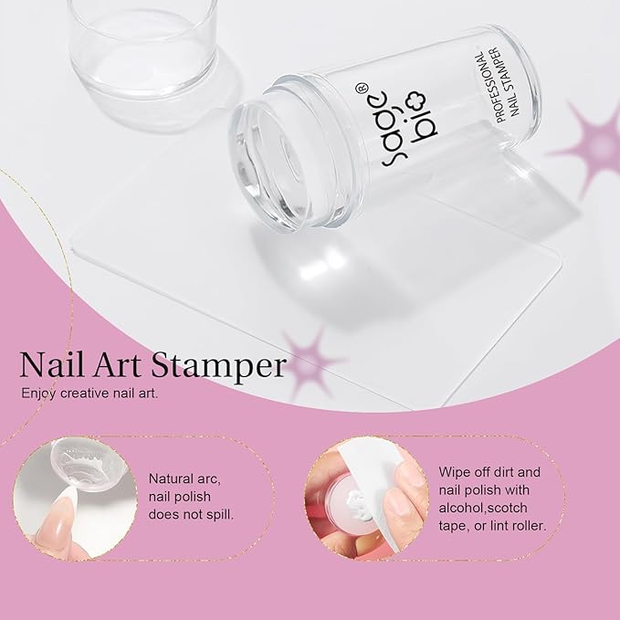 Cat Eye Gel Nail Polish Set with Strong Magnet Stick, 4 Colors 7.5ml Gel Polish Kit + 1 Box Nail Art Rhinestones + 3PCS Nail Art Stamper Kit Clear Silicone Nail Stamping for DIY Manicure