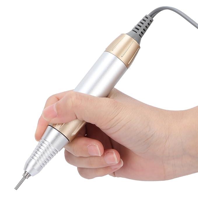 35000RPM Electric Nail Drill Pen, 5-Hole Connector Nail Drill Replacement Handle Handpiece, Manicure Pedicure Machine Polish Tool for Acrylic Nails, Low Noise Nail Art Tool for Salon and Home Use