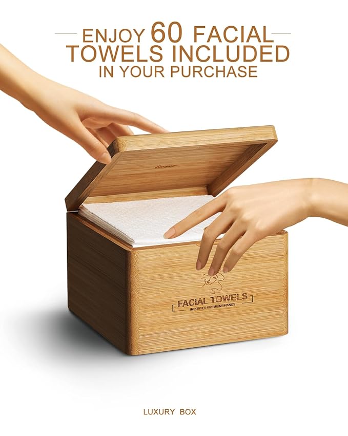 Clean Facial Towels,1 Box with 240 Ct Disposable Face Towels - Premium Facial Cleansing Cloths & Towelettes, Perfect for Skincare Routine - Biodegradable, Travel-friendly, and Eco-friendly