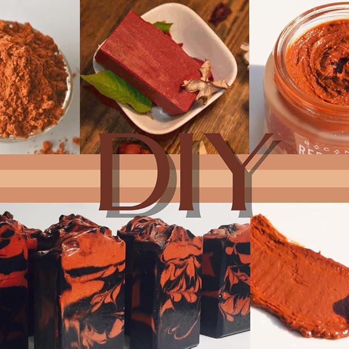 100% Natural Moroccan Red Clay Powder for Hair Masks, Scrubs, Creams and Soap Making 1 LBS / 454 GMS