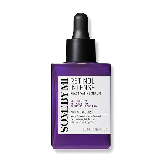 SOME BY MI Retinol Intense Reactivating Serum – 1.69oz, 50ml – Korean 0.1% Retinol Serum for Face Aging Signs and Post-Acne Marks – Pore Minimizer for Face with Bakuchiol & Retinal – Korean Skin Care