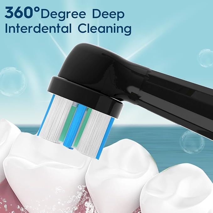 10pcs iO Replacement Heads Compatible with Oral B iO 2/3/4/5/6/7/8/9/10 Series Electric Toothbrush,IO Toothbrush Heads Compatible with Oral B iO,Medium-Hard bristles Care for Your Teeth,Black