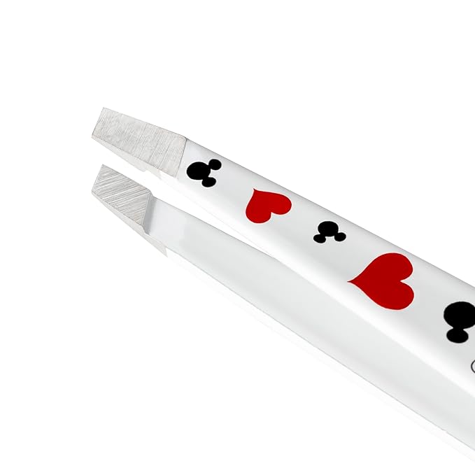Tweezerman Disney's Mickey Mouse & Minnie Mouse Forever in Love Slant Tweezer - Eyebrow Tweezers for Women and Men