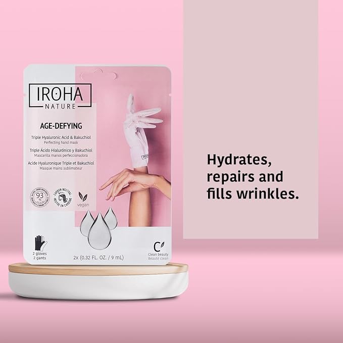 Anti-Aging Hand Mask with Hyaluronic Acid and Bakuchiol - Pack of 4 Pairs